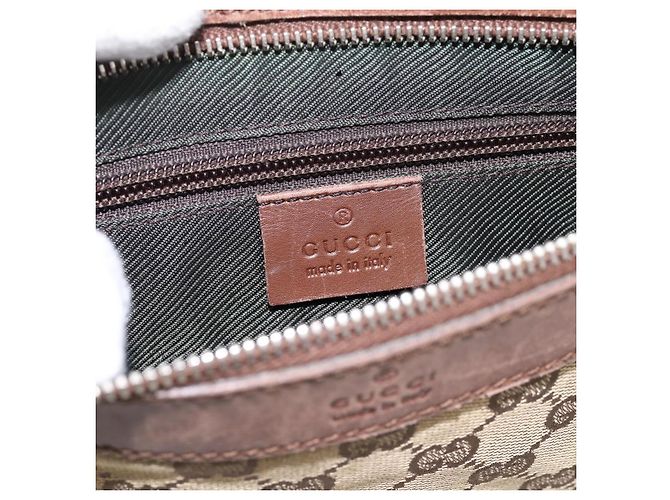 Borsa a tracolla GUCCI GG Canvas Beige Silver 92560 Auth 200354 Argento - vista 15