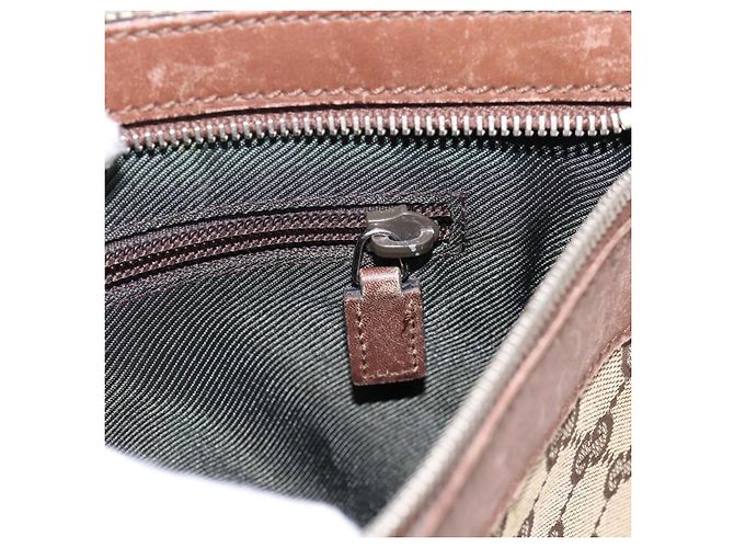 Borsa a tracolla GUCCI GG Canvas Beige Silver 92560 Auth 200354 Argento - vista 19