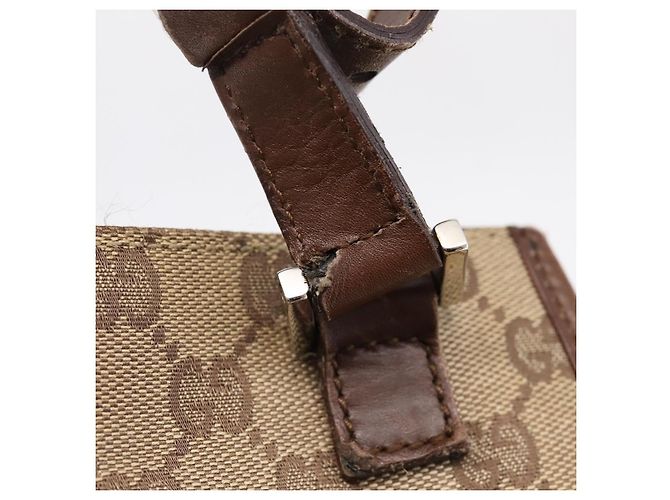 Borsa a tracolla GUCCI GG Canvas Beige Silver 92560 Auth 200354 Argento - vista 22