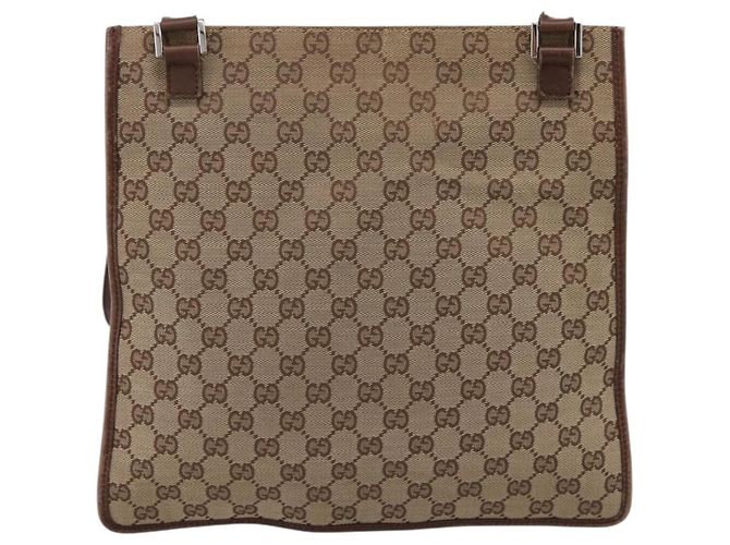 Borsa a tracolla GUCCI GG Canvas Beige Silver 92560 Auth 200354 Argento - vista 3