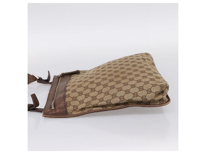 Borsa a tracolla GUCCI GG Canvas Beige Silver 92560 Auth 200354 Argento - vista 4