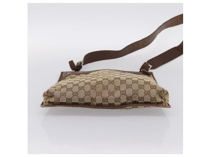 Borsa a tracolla GUCCI GG Canvas Beige Silver 92560 Auth 200354 Argento - vista 9