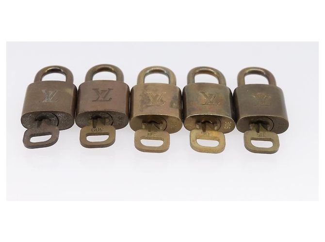 LOUIS VUITTON Set di 10 Lucchetti Lucchetto metallo Oro LV Auth 202431 D'oro - vista 6