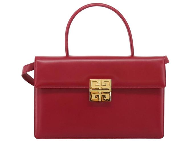 Borsa a mano GIVENCHY in pelle 2way rossa tono oro Auth BA15402A Rosso - vista 2