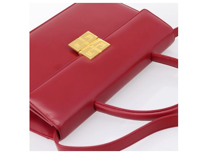 Borsa a mano GIVENCHY in pelle 2way rossa tono oro Auth BA15402A Rosso - vista 6