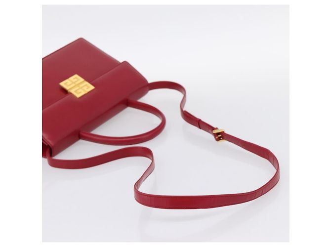 Borsa a mano GIVENCHY in pelle 2way rossa tono oro Auth BA15402A Rosso - vista 9