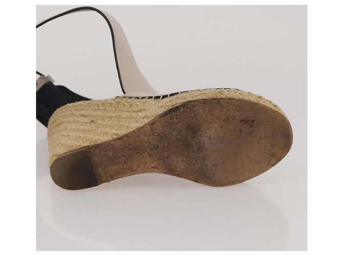Céline Sandali CELINE PRADA in pelle Set da 2 Beige Oro Auth 193715 D'oro - vista 12