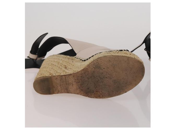 Céline Sandali CELINE PRADA in pelle Set da 2 Beige Oro Auth 193715 D'oro - vista 13