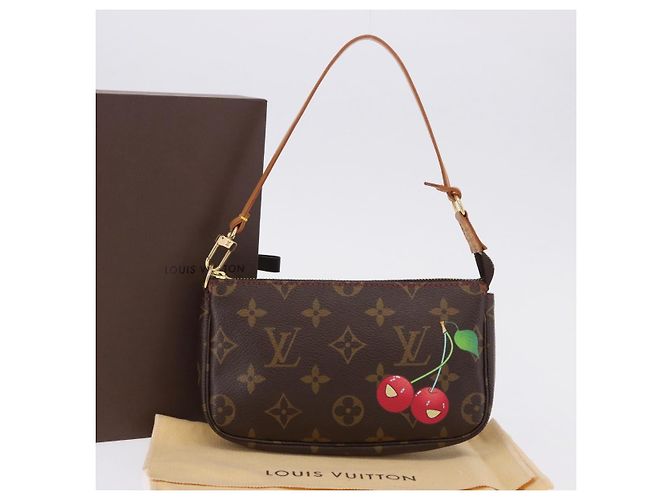 LOUIS VUITTON Monogram Cherry Mini Pochette Accessoires Pouch LV Auth 198316SAV Monograma - vista 12