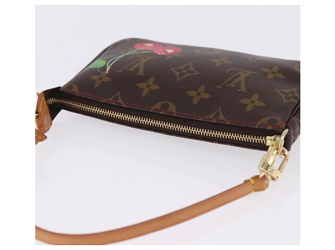 LOUIS VUITTON Monogram Cherry Mini Pochette Accessoires Pouch LV Auth 198316SAV Monograma - vista 6