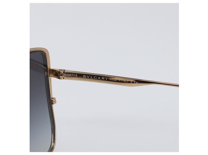 Bulgari Gafas de sol BVLGARI Plastic Black Gold Tone Auth BA15436V Negro - vista 10