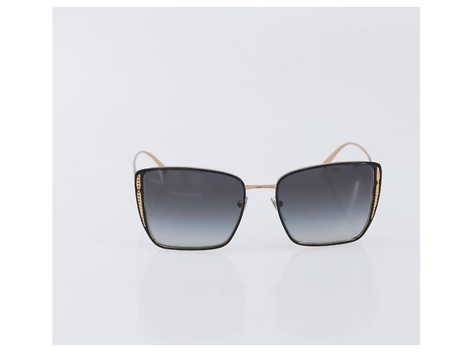 Bulgari Gafas de sol BVLGARI Plastic Black Gold Tone Auth BA15436V Negro - vista 2
