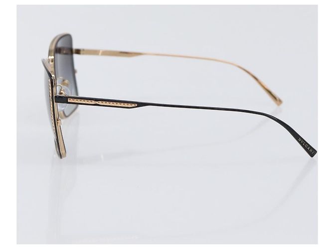 Bulgari Gafas de sol BVLGARI Plastic Black Gold Tone Auth BA15436V Negro - vista 4