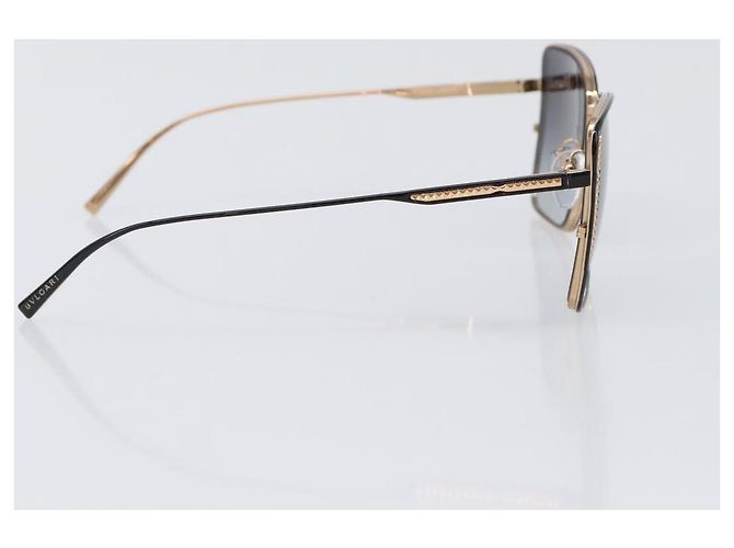 Bulgari Gafas de sol BVLGARI Plastic Black Gold Tone Auth BA15436V Negro - vista 5