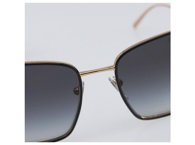 Bulgari Gafas de sol BVLGARI Plastic Black Gold Tone Auth BA15436V Negro - vista 8