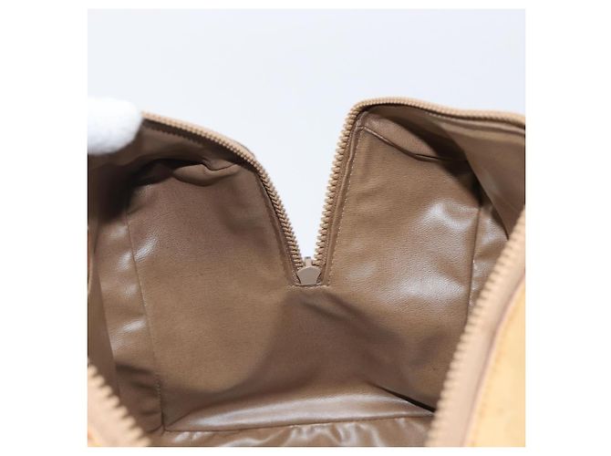 Céline Borsa a mano CELINE C Sulky PVC Beige Gold Auth 199903 D'oro - vista 20
