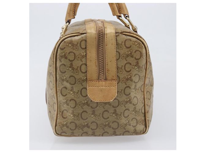 Céline Borsa a mano CELINE C Sulky PVC Beige Gold Auth 199903 D'oro - vista 5