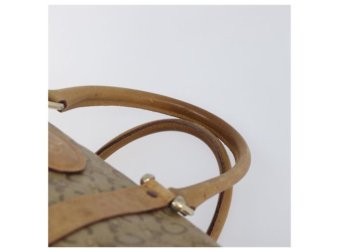 Céline Borsa a mano CELINE C Sulky PVC Beige Gold Auth 199903 D'oro - vista 8