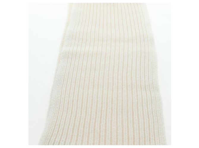 Sciarpa GUCCI Cashmere Avorio Tono Oro 773426 Auth BA15459V Crudo - vista 10