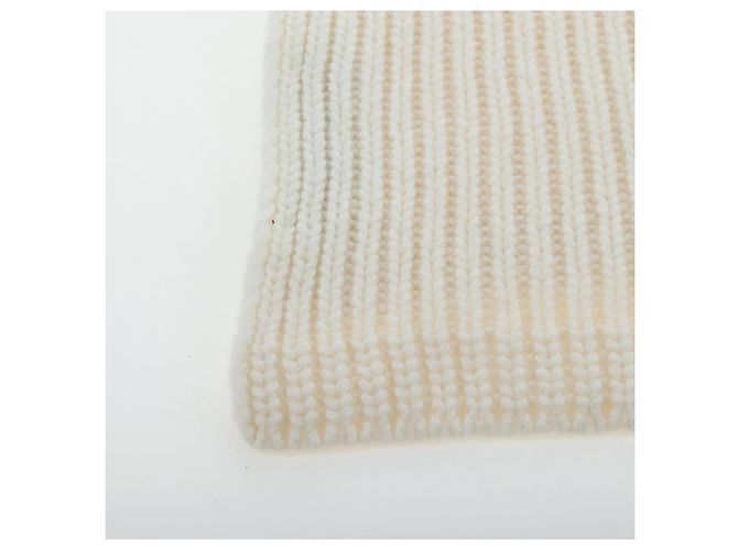 Sciarpa GUCCI Cashmere Avorio Tono Oro 773426 Auth BA15459V Crudo - vista 3