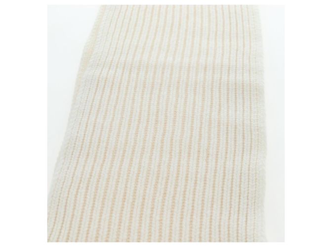 Sciarpa GUCCI Cashmere Avorio Tono Oro 773426 Auth BA15459V Crudo - vista 5