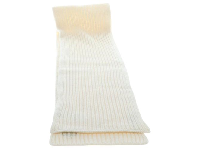 Sciarpa GUCCI Cashmere Avorio Tono Oro 773426 Auth BA15459V Crudo - vista 7
