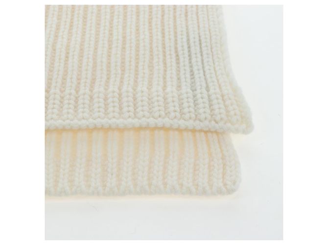 Sciarpa GUCCI Cashmere Avorio Tono Oro 773426 Auth BA15459V Crudo - vista 9