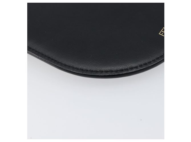 FENDI Schultertasche aus Leder Schwarz Auth 199918A - Ansicht 13