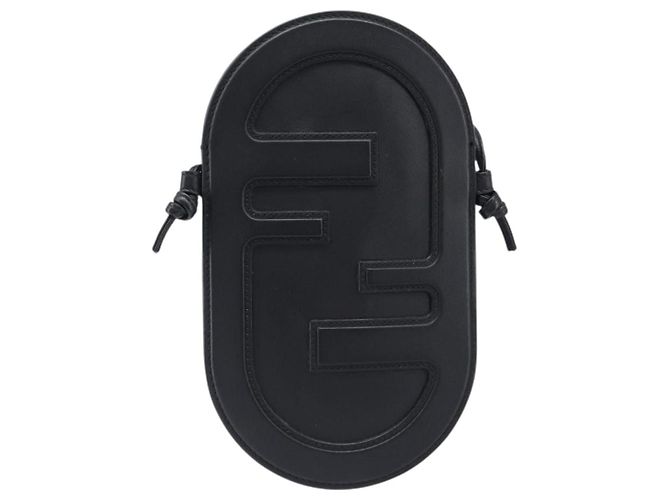FENDI Schultertasche aus Leder Schwarz Auth 199918A - Ansicht 2