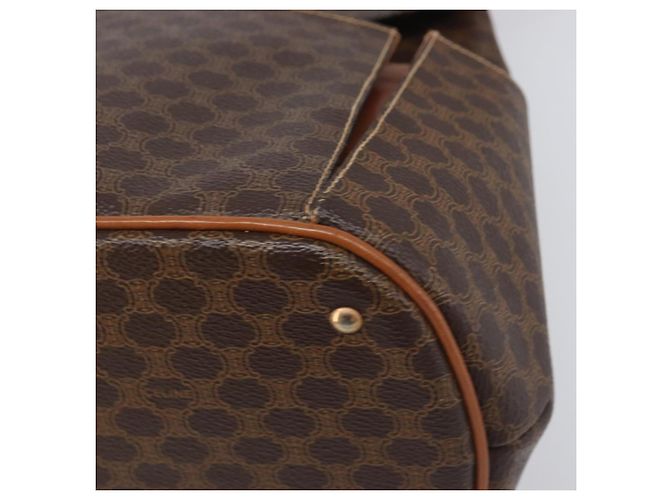 Céline Borsa a Tracolla CELINE Macadam PVC Pelle Marrone Tono Oro Auth 198476 - vista 11