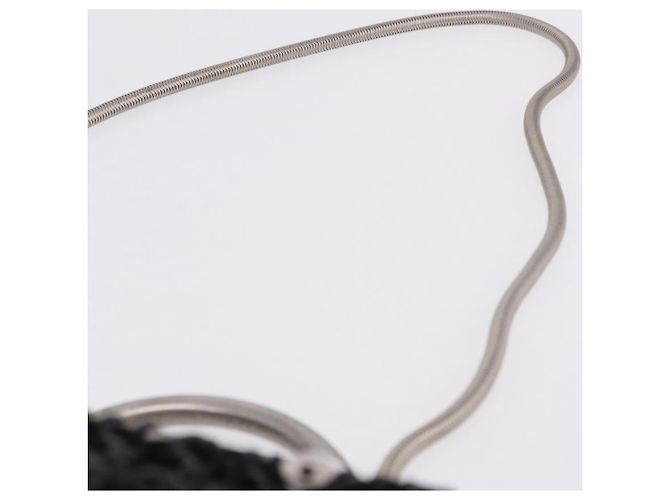 Borsa a Mano Salvatore Ferragamo Nylon 2way Nero Argento Auth BA15393 - vista 10