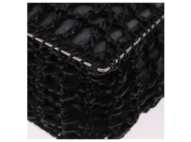 Borsa a Mano Salvatore Ferragamo Nylon 2way Nero Argento Auth BA15393 - vista 15