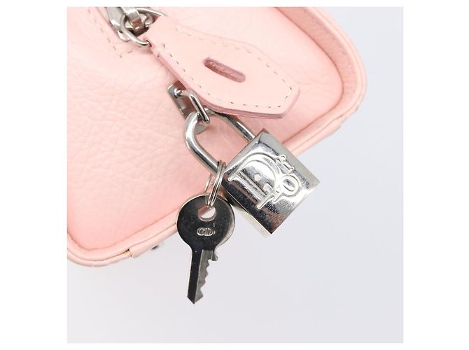 Borsa Christian Dior Cannage Lady D Joy in pelle rosa argento autentica 198283SAM - vista 15