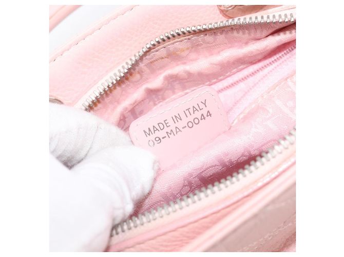 Borsa Christian Dior Cannage Lady D Joy in pelle rosa argento autentica 198283SAM - vista 23