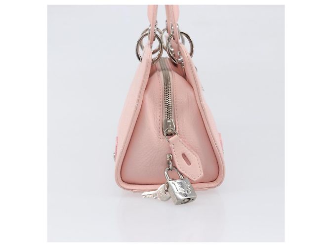 Borsa Christian Dior Cannage Lady D Joy in pelle rosa argento autentica 198283SAM - vista 5