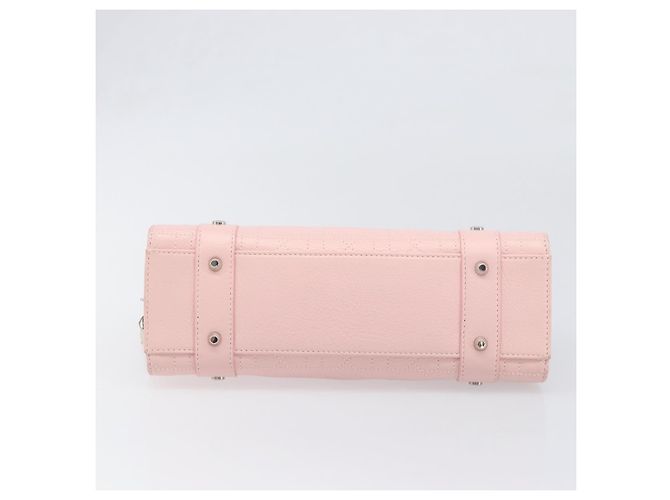 Borsa Christian Dior Cannage Lady D Joy in pelle rosa argento autentica 198283SAM - vista 9
