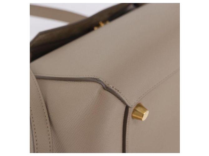 Céline Borsa a mano CELINE Belt Bag in pelle Beige Oro Auth 201889V D'oro - vista 12