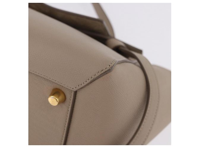 Céline Borsa a mano CELINE Belt Bag in pelle Beige Oro Auth 201889V D'oro - vista 13