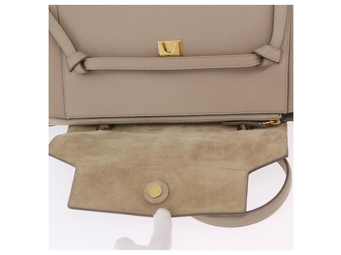 Céline Borsa a mano CELINE Belt Bag in pelle Beige Oro Auth 201889V D'oro - vista 17