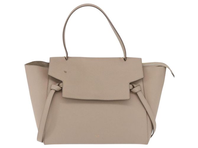 Céline Borsa a mano CELINE Belt Bag in pelle Beige Oro Auth 201889V D'oro - vista 2
