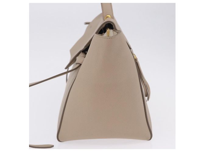 Céline Borsa a mano CELINE Belt Bag in pelle Beige Oro Auth 201889V D'oro - vista 5