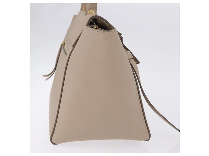 Céline Borsa a mano CELINE Belt Bag in pelle Beige Oro Auth 201889V D'oro - vista 6