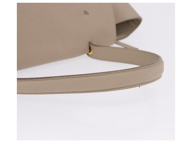 Céline Borsa a mano CELINE Belt Bag in pelle Beige Oro Auth 201889V D'oro - vista 8
