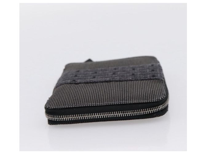 Hermès HERMES Her Line Perth PM Wallet Canvas Gray Silver Auth 202172A Marrone Argento - vista 5