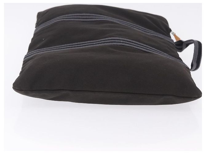 Hermès HERMES Fourre Tout Porte Documents Business Bag Canvas Gray Auth 200068A Marrone - vista 4