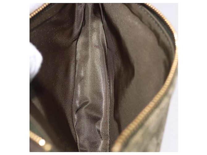 Borsa a mano Pouch Saddle Christian Dior Trotter Canvas Khaki Gold Auth mr2899V D'oro Cachi - Ansicht 19