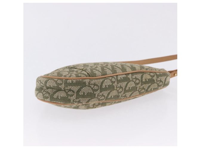 Borsa a mano Pouch Saddle Christian Dior Trotter Canvas Khaki Gold Auth mr2899V D'oro Cachi - Ansicht 9