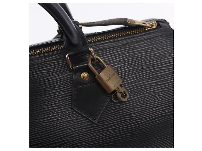 LOUIS VUITTON Epi Speedy 30 Hand Bag Noir Black M43002 LV Auth 200381V Preto - vista 9