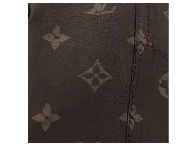 LOUIS VUITTON Camicia a maniche corte in seta 40 Marrone LV Auth 193730M - vista 10