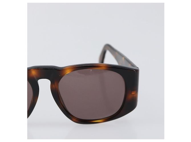 Gafas de sol CHANEL estampado carey de plástico marrón y dorado CC Auth BA15309 Castaño - vista 7